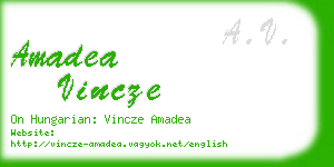 amadea vincze business card
